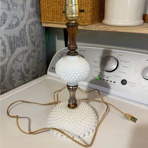 Vintage Milk Glass Table Lamp